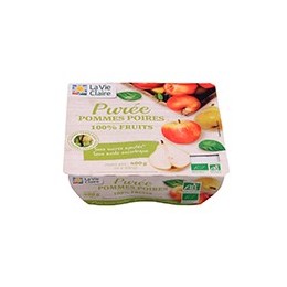 PUREE POMMES POIRES X 4